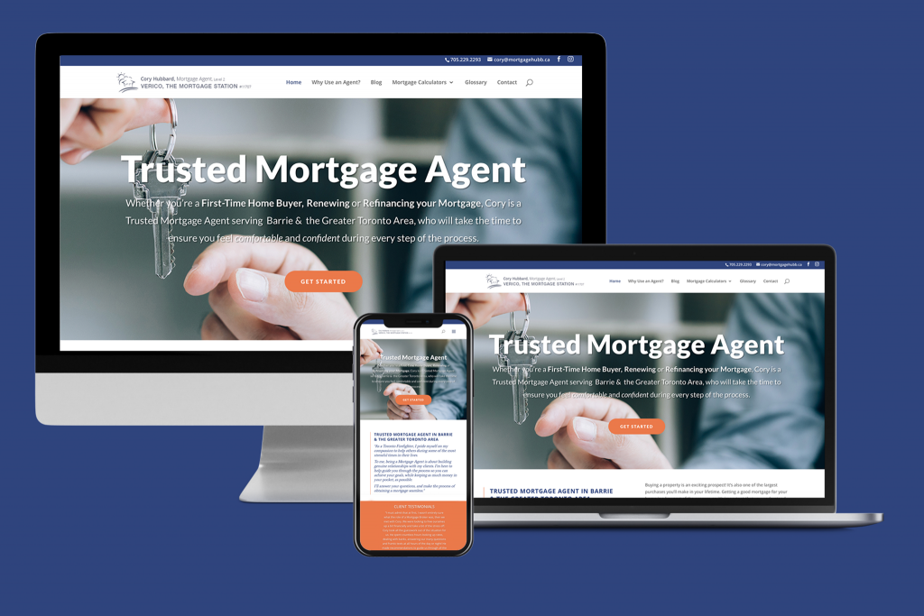 Freelance website design and social media management for a local mortgage broker.